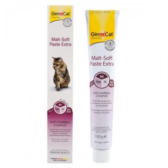 Паста GimCat Every Day Malt-Soft Paste Extra для кошек, выведение шерсти из желудка, 100 г