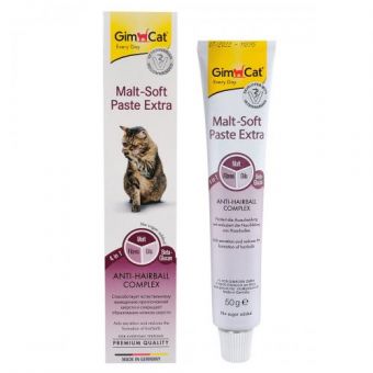 Паста GimCat Every Day Malt-Soft Paste Extra для кошек, выведение шерсти из желудка, 50 г