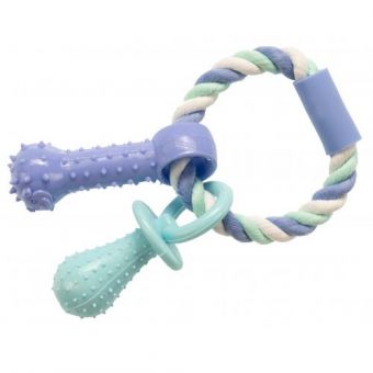 Игрушка GimDog Dent Plus для собак, веревка/кольцо, 15 см (резина)