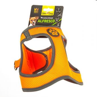 Шлея GimDog Alfresco для собак, неопрен, оранжевая, размер M, 41-44 см