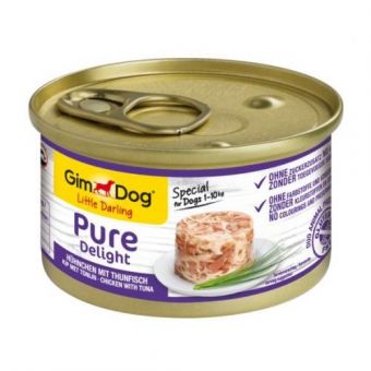 Влажный корм GimDog LD Pure Delight для собак миниатюрных пород, с курицей и тунцом, 85 г