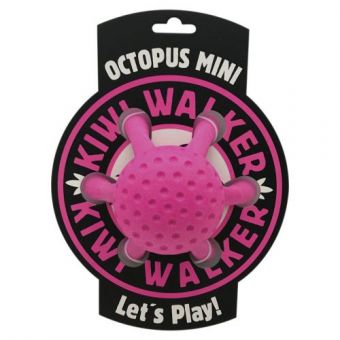 Игрушка Kiwi Walker «Осьминог» для собак, розовый, 13 см