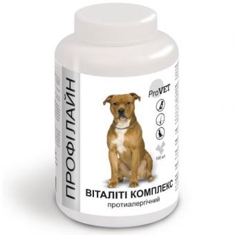 Комплекс ProVET «Профилайн» Виталити для собак, противоаллергический 100 табл