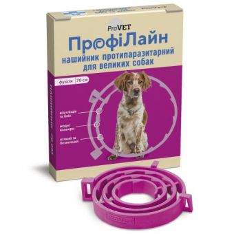 Ошейник ProVET «Профилайн» антиблошиный для собак и кошек 70 см (фуксия)