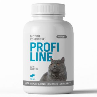 Витамины Provet Profiline для кошек, Биотин Комплекс для шерсти, 180 таб.