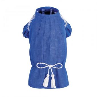 Вышиванка Pet Fashion «Sofia» для девочек, размер XS, синяя
