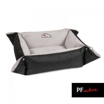 Лежак-трансформер Pet Fashion «Simon» для собак, 54х66х20 см, серый/черный