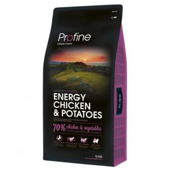 Сухой корм Profine Energy для активных собак всех пород, с курицей и картофелем, 15 кг