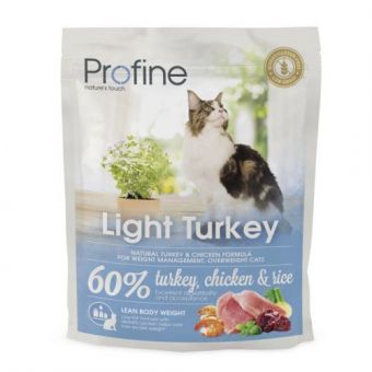 Сухой корм Profine Light для кошек с лишним весом, с индейкой и курицей, 300 г