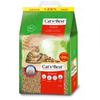 Наполнитель Cat’s Best Original для кошачьего туалета, древесный, 10+2 л/5,2 кг