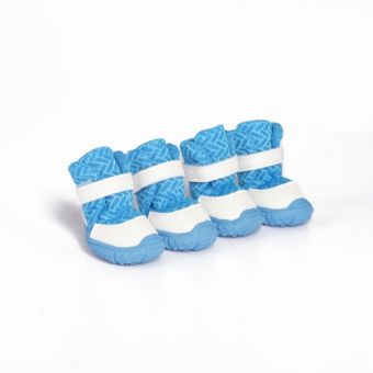 Ботинки Ruispet для малых пород собак, демисезонные, 4 шт./упак. синие, 5,5x4,9 см, №5