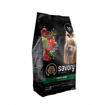 Сухой корм Savory для собак гурманов малых пород, со свежим ягненком, 3 кг