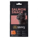 Хрустящие лакомства Savory Snack Подушечки для прихотливых кошек, с лососем, 60 г