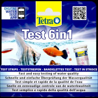 Набор тестов Tetra Test 6in1 для измерения параметров воды в аквариуме (индикаторные)