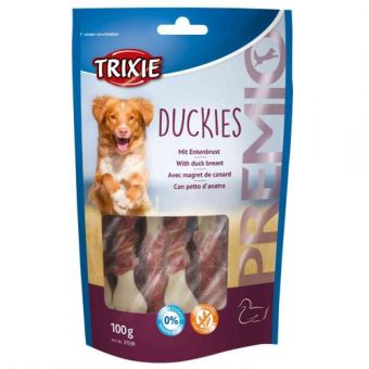 Лакомство Trixie Premio Duckies для собак, кальциевые косточки с уткой, 100 г
