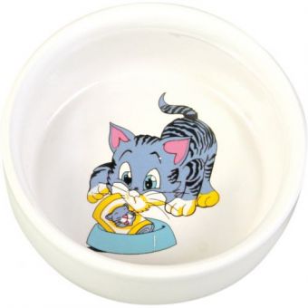 Миска Trixie для кошек, керамическая, 11 см, 300 мл