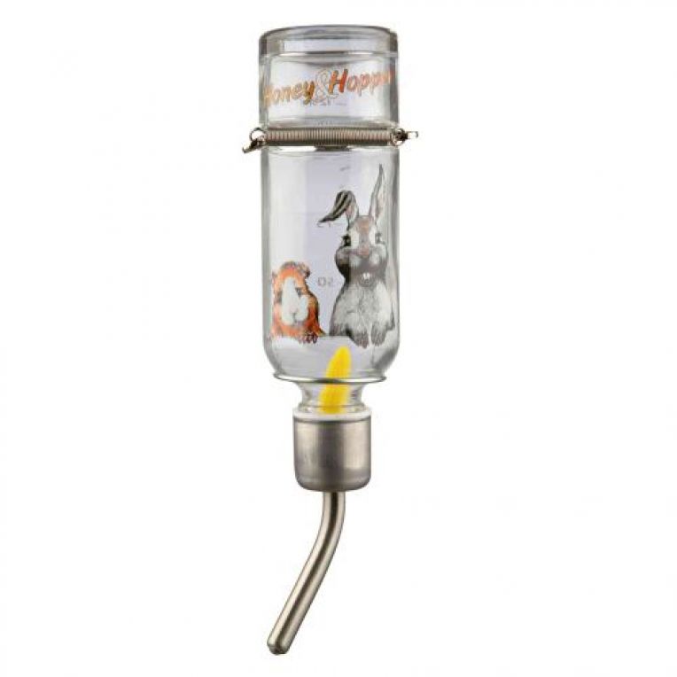 Поилка Trixie Honey & Hopper для грызунов, автоматическая, 125 мл (стекло)