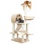 Царапка Trixie Allora для кошек, сизаль/плюш, 77х57х176 см (бежевая)