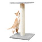 Царапка Trixie Espejo для кошек, сизаль/плюш, 40х40х69 см (серая)