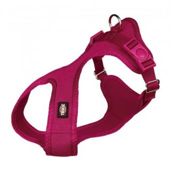 Шлея Trixie Soft для собак, мягкая, нейлон, S-M 35-60 см / 20 мм (розовая)