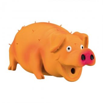 Игрушка Trixie Свинка со щетиной, с пищалкой для собак, 21 см (латекс)