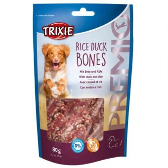 Лакомство Trixie Premio Rice Duck Bones для собак, утка с рисом, 80 г