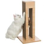 Царапка Trixie Столбик с игрушкой для кошек, на шнурке, картон/МДФ/джут, 30х30х62 см