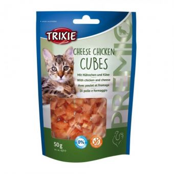 Лакомство Trixie Premio Cheese Chicken Cubes для кошек, сыр и курица, 50 г