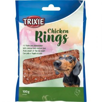 Кольцо Trixie Chicken Rings жевательное для собак, с курицей, 100 г