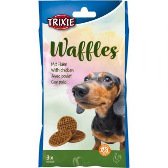 Лакомство Trixie Waffles для собак, с курицей 7 см, 3 шт, 100 г