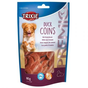Лакомство Trixie Premio Chicken Duck Coins для собак, утка, 80 г