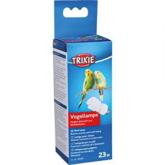 Лампа Trixie для декоративных птиц, живущих в помещении, полного УФ-спектра, 23Вт, E27