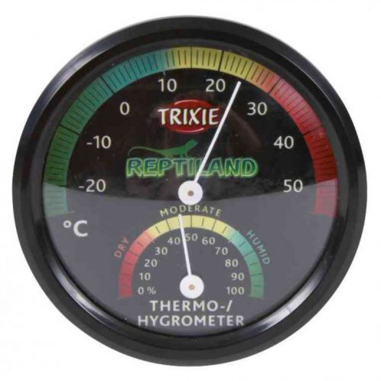 Термометр-гігрометр Trixie для тераріума, механічний, з наліпкою d:7,5 см