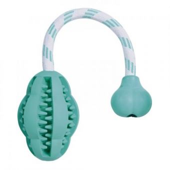 Игрушка Trixie Denta Fun Мяч на веревке для собак, 28 см, d:8 см (резина)