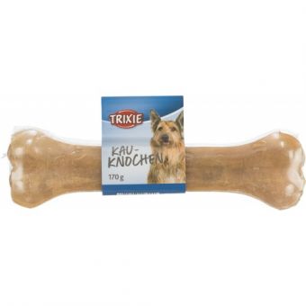 Косточка Trixie для собак прессованная жевательная в индивидуальной упаковке натуральная кожа 21 см 170 г