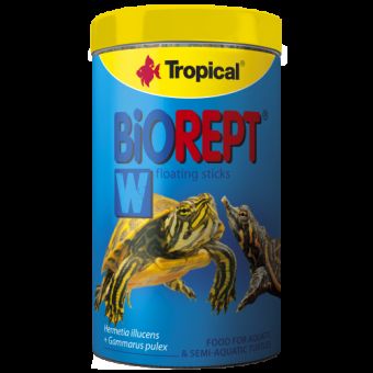 Сухой корм Tropical Biorept W для водоплавающих черепах, 300 г (гранулы)