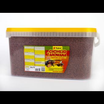 Сухой корм Tropical Cichlid & Arowana Medium Sticks для мясоядных цихлид, 3,6 кг (палочки)