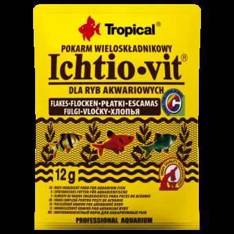 Сухой корм Tropical Ichtio-Vit для всех аквариумных рыб, 12 г (хлопья)