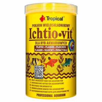 Сухой корм Tropical Ichtio-Vit для всех аквариумных рыб, 200 г (хлопья)