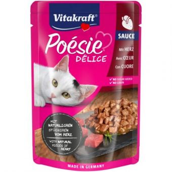 Влажный корм Vitakraft Poésie Délice для кошек, сердца в соусе, 85 г