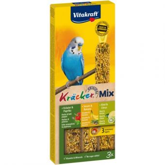 Крекер Vitakraft для декоративных попугаев, с инжиром, киви и бананом, 3 шт