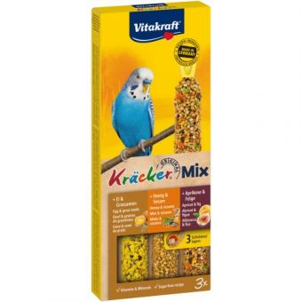 Крекер Vitakraft для декоративных попугаев с медом, фруктами и яйцом, 3 шт
