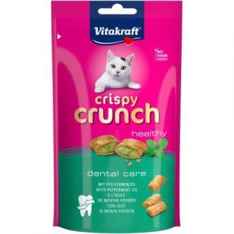 Хрустящие подушечки Vitakraft Crispy Crunch для кошек, мята, 60 г