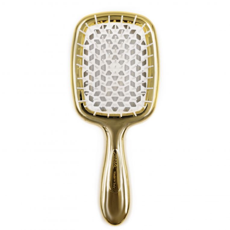 Janeke Superbrush Rectangular Golden Hairbrush  