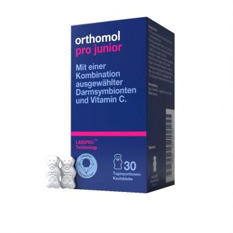 Orthomol Pro Junior (жувальні таблетки у вигляді ведмедиків зі смаком полуниці)
