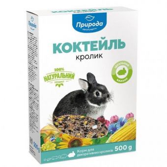 Корм Природа Коктейль «Кролик» для декоративных кроликов, 500 г