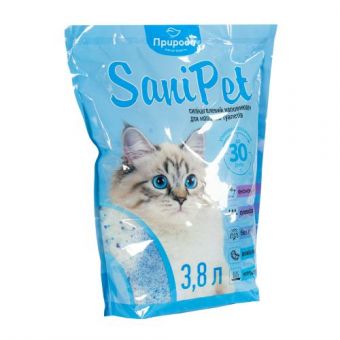 Наполнитель для кошачьего туалета Природа Sani Pet силикалевый, 3,8 л