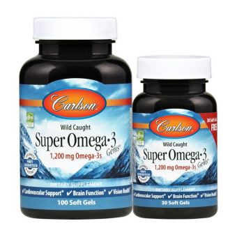 Super Omega 3 1,200 mg wild caught (100+30 soft gels)