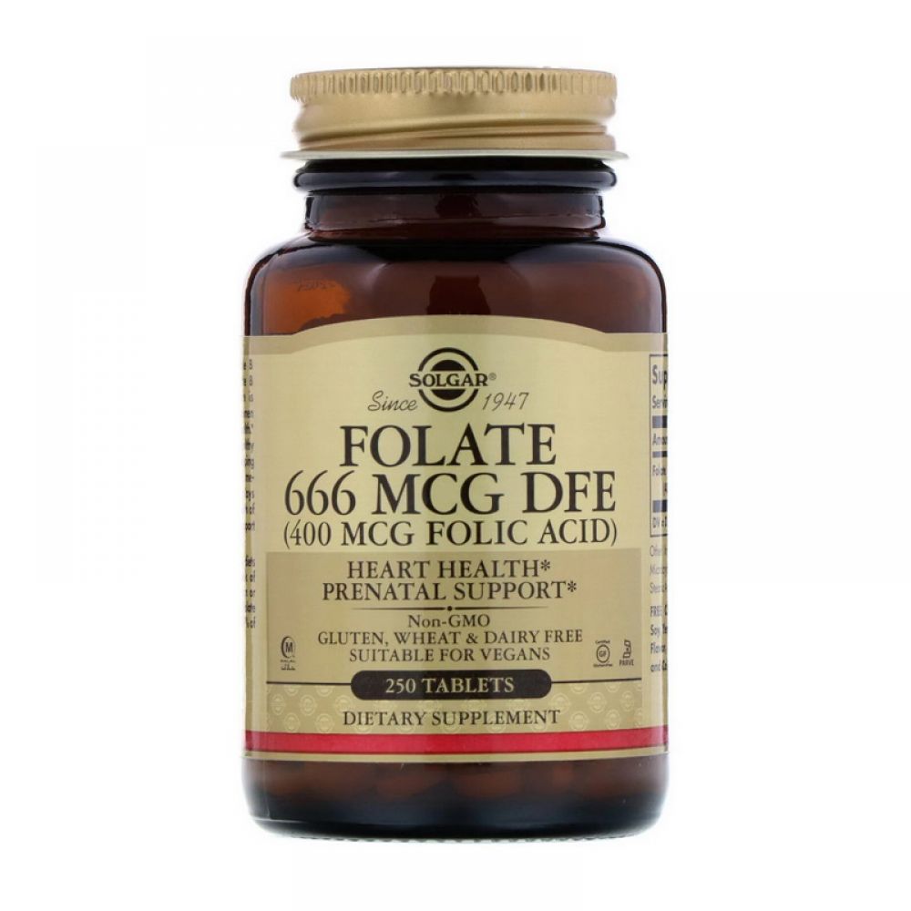 Folate 666 mcg DFE (Folic Acid 400 mcg) (250 tabs)