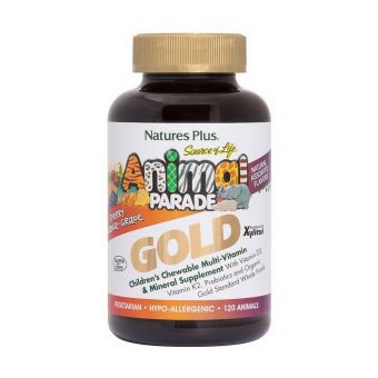 Animal Parade Gold Children's Multi-vitamin & Mineral (120 animal-shaped tabs, orange)